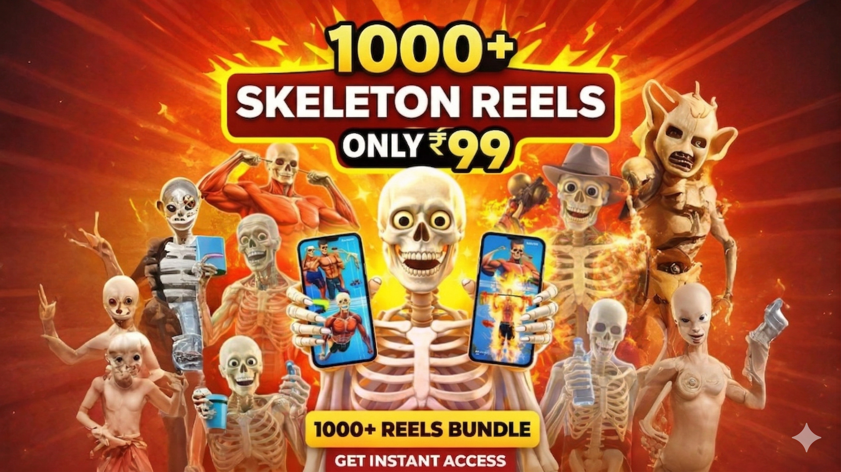 100+ Skeleton Reels Offer